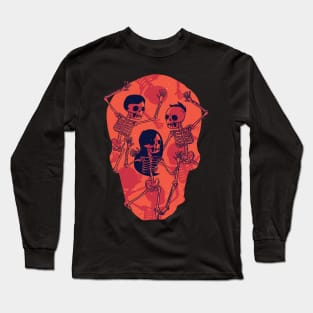 Dancing Party Skeletons Long Sleeve T-Shirt